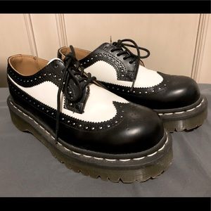Black and White Doc Marten Brogues